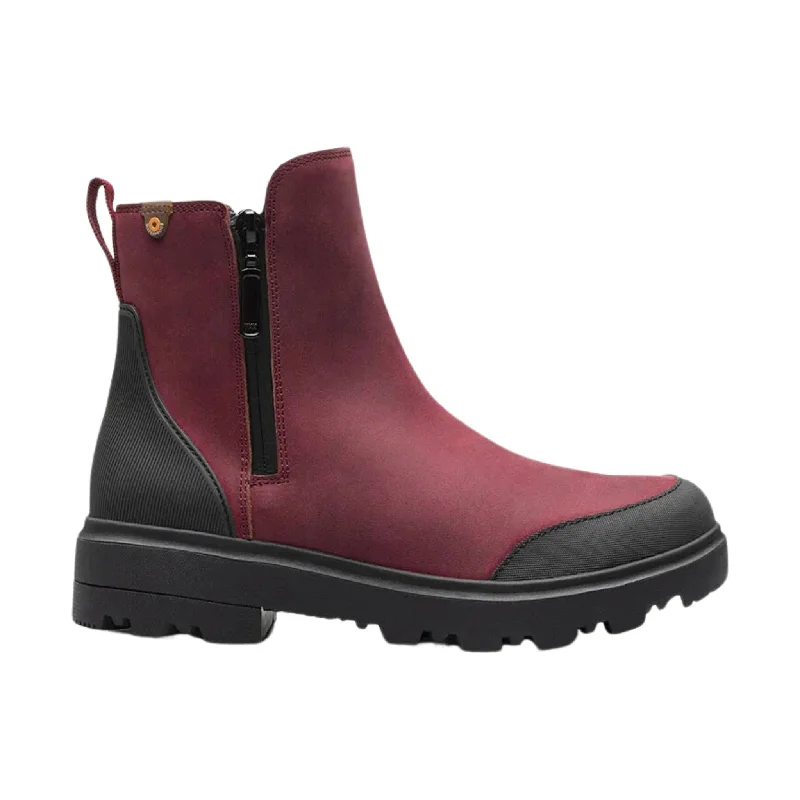Lightweight Snow Boots Bogs Women's Holly Zip Leather Rain Boot - Cranberry - ONLINE STORE CREDIT/EXCHANGE ONLY Lightweight Snow Boots Bogs Women's Holly Zip Leather Rain Boot - Cranberry - ONLINE STORE CREDIT/EXCHANGE ONLY