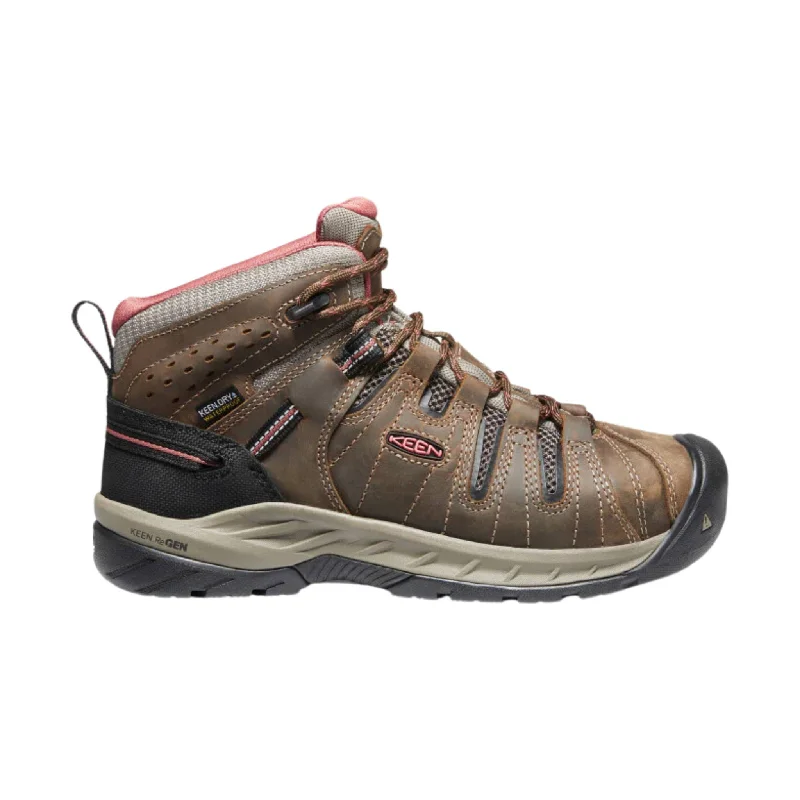 Comfortable Winter Sandals KEEN Utility Women's Flint II Mid Waterproof Soft Toe Boot - Cascade Brown/Brick Dust Comfortable Winter Sandals KEEN Utility Women's Flint II Mid Waterproof Soft Toe Boot - Cascade Brown/Brick Dust