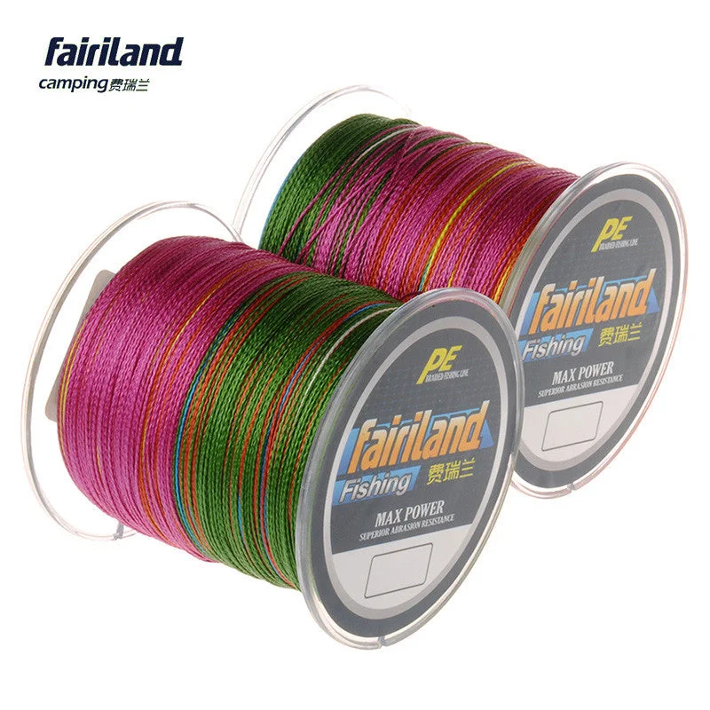 300m 0.4#-8.0# 10-70Lb Multicolor PE Multifilament Braided Fishing Line 4 Strands PE Line Wire