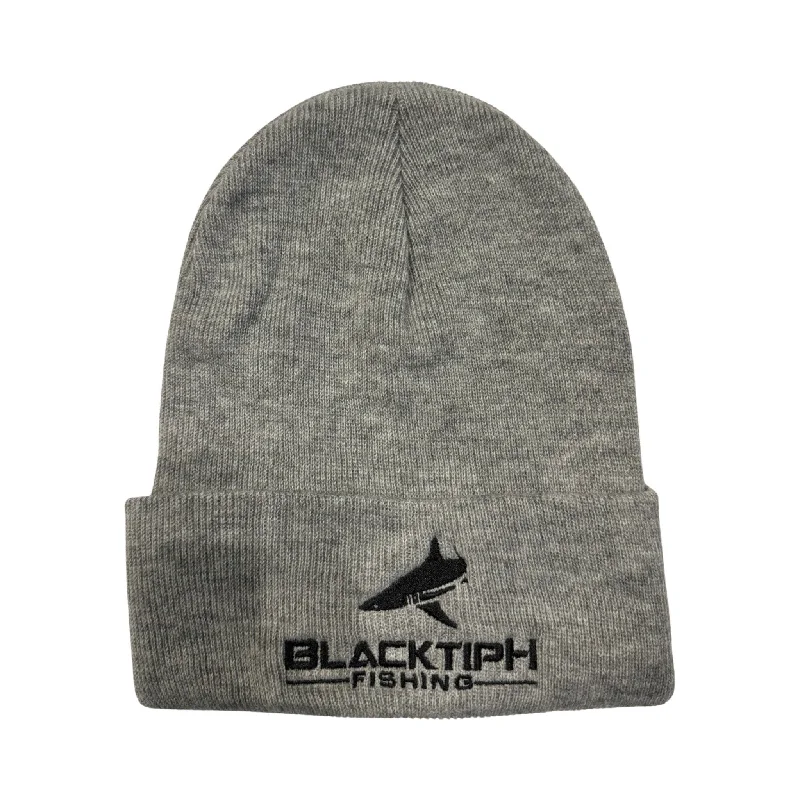 BlacktipH Light Heather Grey and Heather Grey Beanie