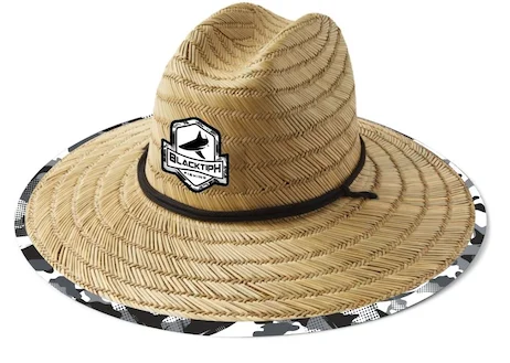 BlacktipH Straw Hat - Snow Shark Camo - Natural