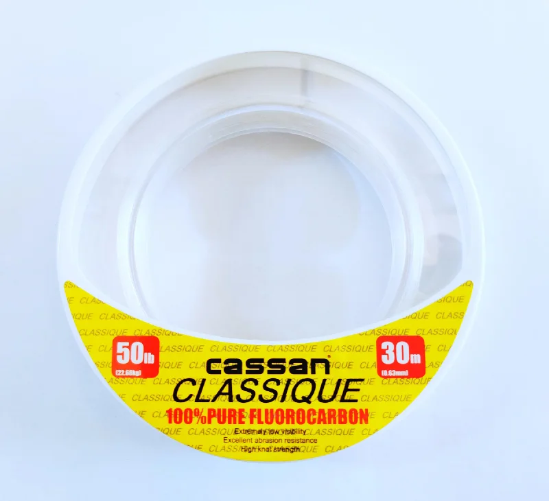 Cassan Classique Fluorocarbon Shock Leader | 30Mt / 33Yd | Clear |