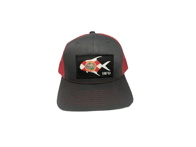 Charcoal/Red
