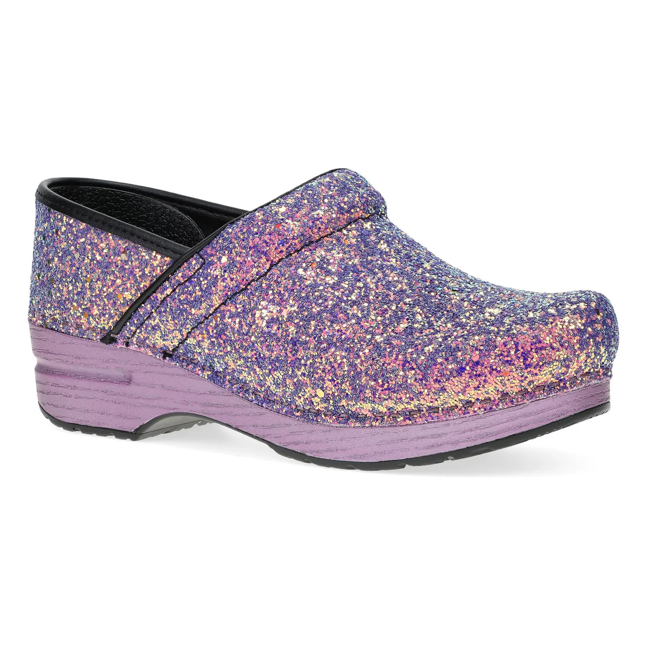 Comfortable Lace-Up Sneakers DANSKO PROFESSIONAL GLITTER - LILAC