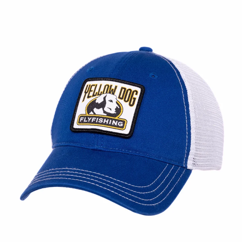heavy-duty trolling rods for big game Yellow Dog Trucker Hat - Royal/White