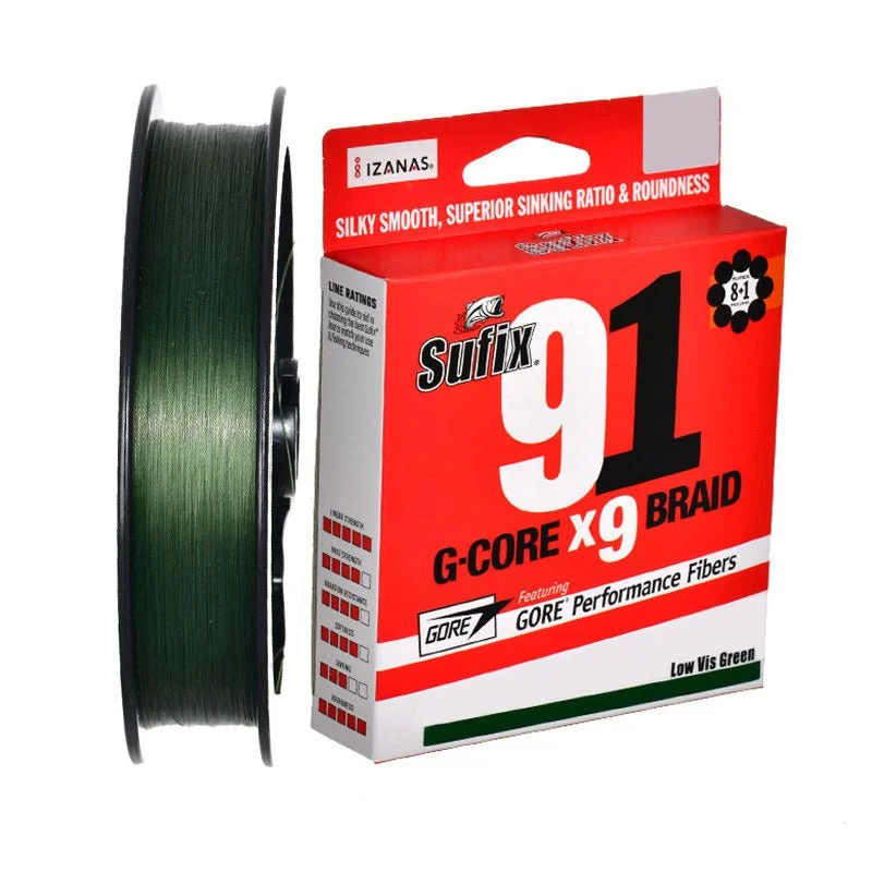 Sufix 91 Braid Line | 300Mt / 330Yd | Low-Vis Green |