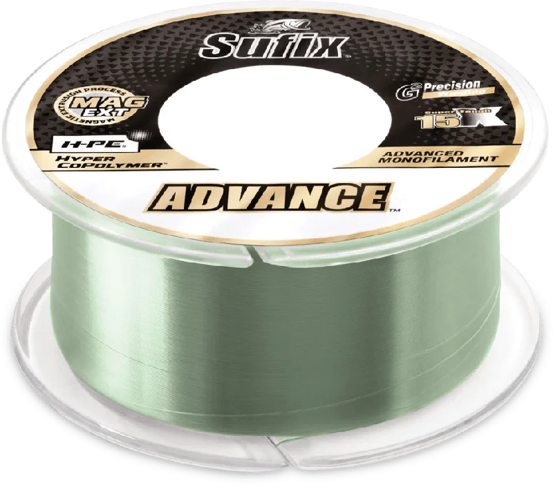 Sufix Advance Hyper Copolymer Monofilament Line | 80Mt / 88Yd |  Low-Vis Green | 10 Connected Spools |