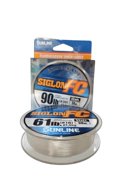 Sunline Siglon 100% Fluorocarbon Shock Leader | 50Mt / 55Yd | Clear |