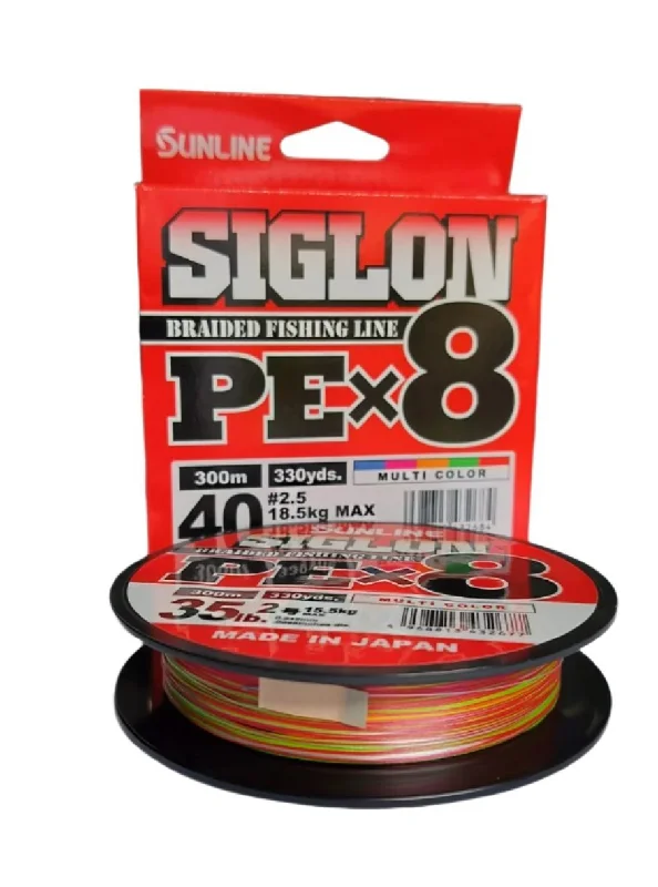 Sunline Siglon PE X8 Braided Fishing Line | 300Mt / 325Yd | Multicolour |