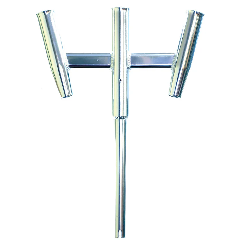 saltwater fishing apparel sale Tigress Triple Aluminum Kite Rod Holder - Straight Butt - Polished
