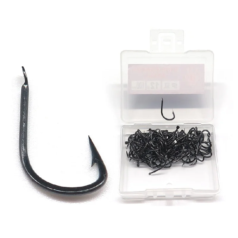 100 pcs high carbon steel Fishing hook Black YD Fishhook with size 1#-13# Fishing Hooks