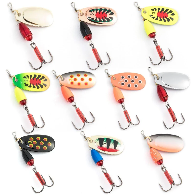 Dr.Fish 10pcs Inline Spinners Lures Kit