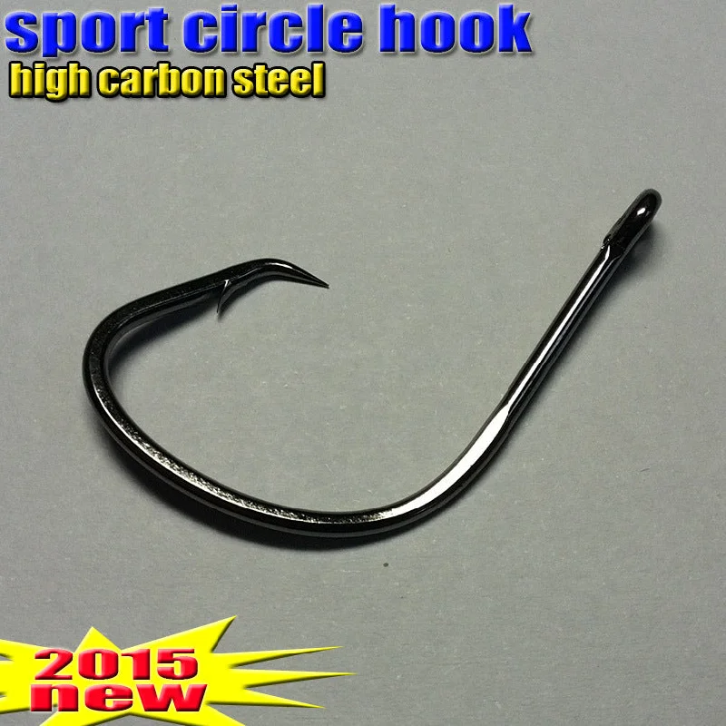 2015 new fishing  sport circle hooks  size:6#--5/0#  high carbon steel quantity:100pcs/lot sharp hooks