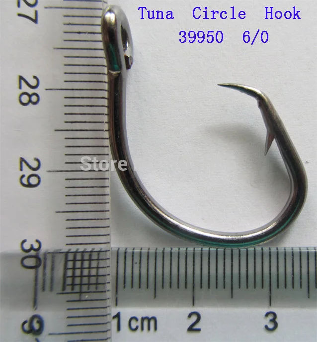 25Pcs Chemically Sharpened S/S Tuna Circle Hooks in Size 6/0 Fishing Hook