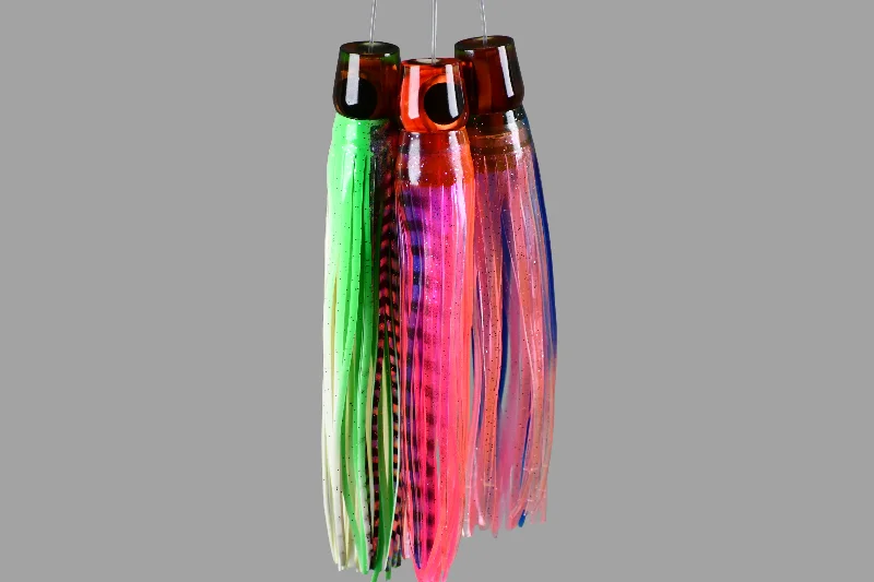 Billfish Butchers Trolling Lure Variety 3 Pack - Small, Mono Rigged