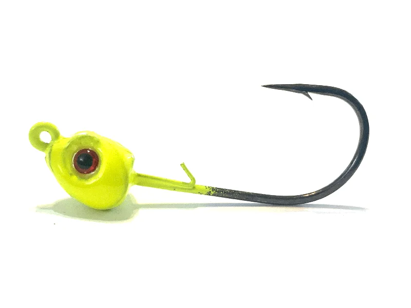 Chartreuse J-Slammer Saltwater Jig Heads 3pk