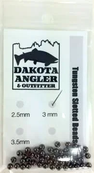 Dakota Angler and Outfitter Tungsten Slotted Beads 50 Pack