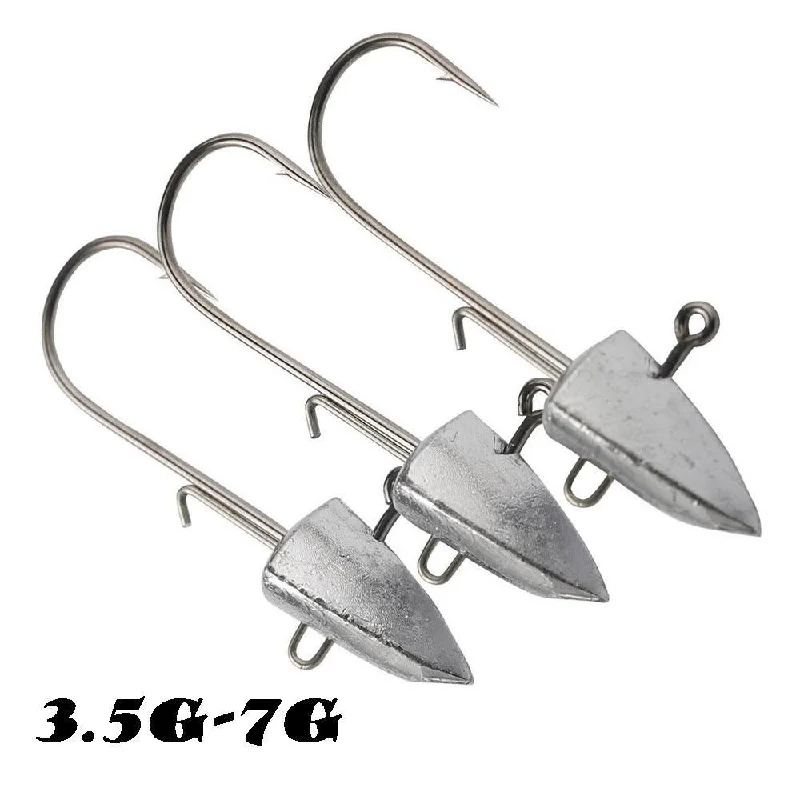 Dr.Fish 5pcs Fishing Jigs Barb Hook Kit 3.5g 5g 7g