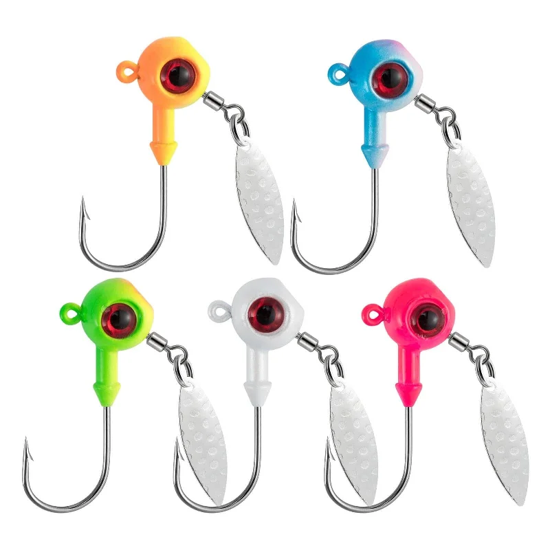 Dr.Fish 10pcs Underspin Jig Heads1/8oz-1/4oz