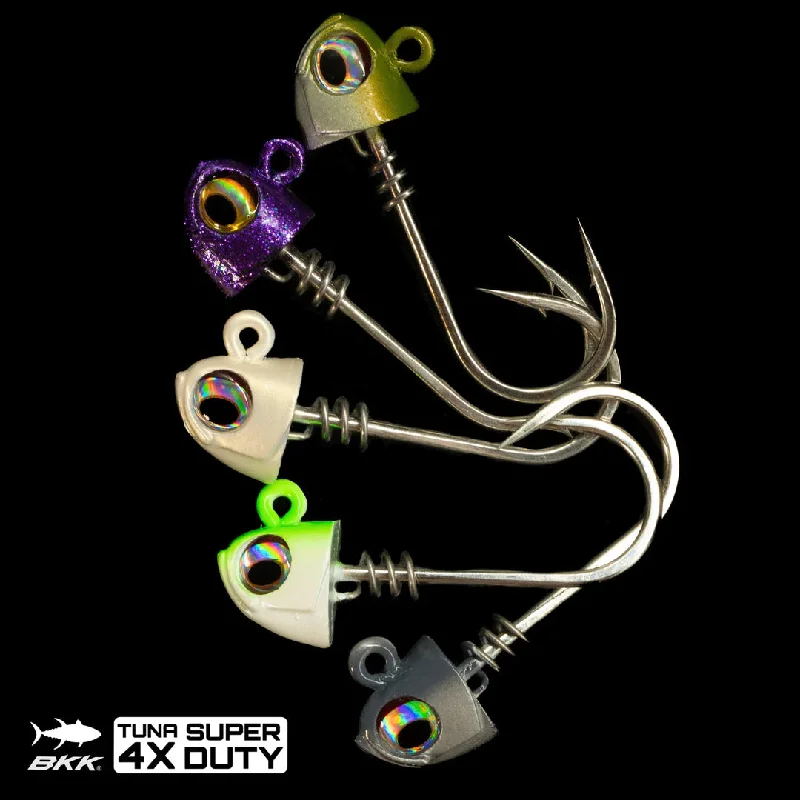 No Live Bait Needed (NLBN) Tuna 4x Super-Duty Screw Lock Jig Heads 2pk