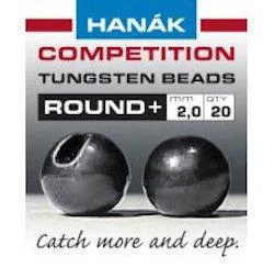 Hanak Round+ Slotted Tungsten Beads 20 pack