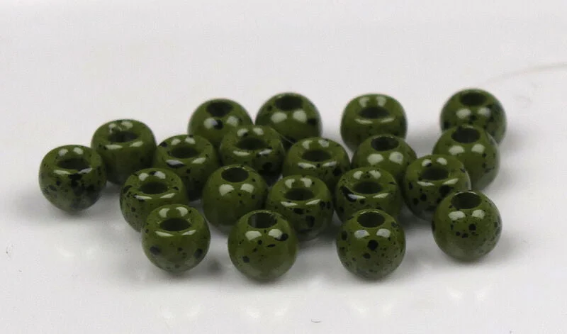 Hareline Plummeting Tungsten Beads Mottled Colors