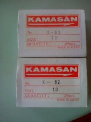 KAMASAN K62 BARBED TREBLE HOOKS - BOX OF 100 HOOKS - SIZE 10 & 12