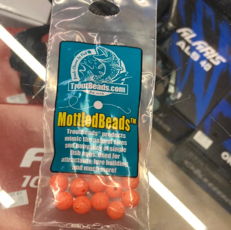 MottledBeads 8mm Fluor Orange-30