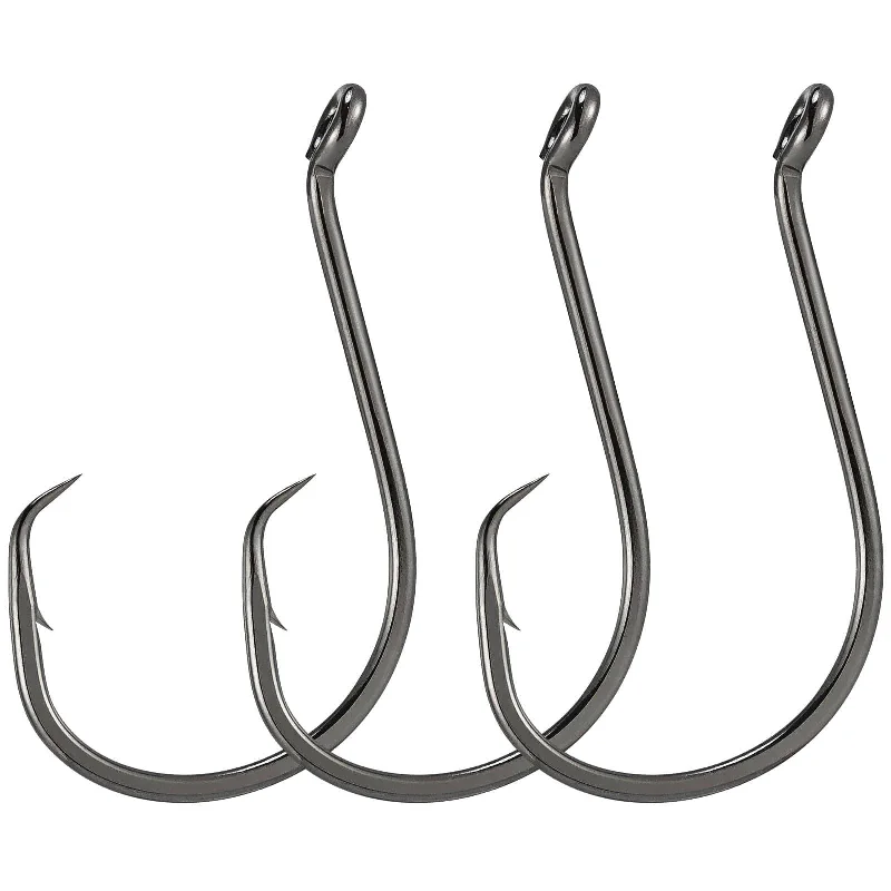 Dr.Fish 100pcs Offset Octopus Hooks #8 to 10/0