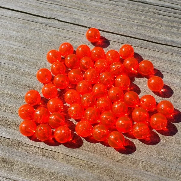 Purple Taco Cateye Beads 8mm Orange 50 pk 214