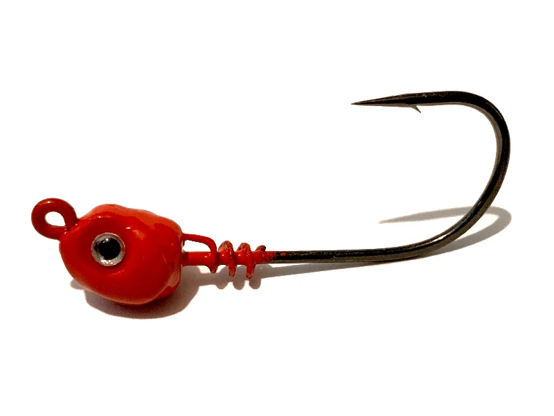 Red Inshore Slammer Saltwater Jig Heads 3pk