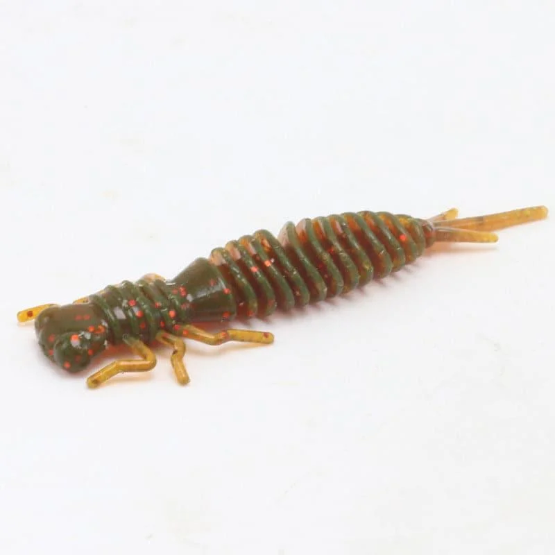 Dr.Fish 8pcs Soft Screw Worms 2.95''