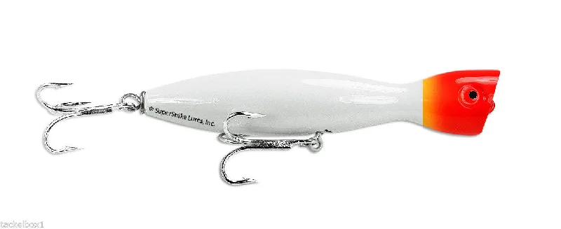 Super Strike Little Neck Popper 2-3/8oz- White/Red Head