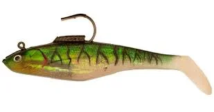 Tsunami Holographic Swim Shad Soft Bait 5" Green mackerel