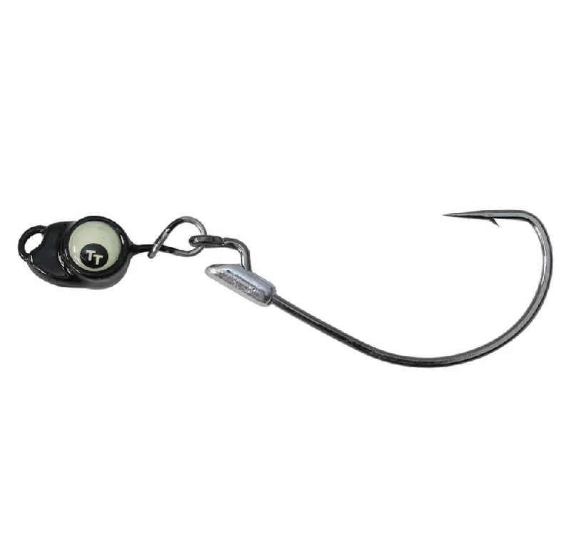 multi-piece travel fishing rods TT Snake EyeZ Jig Heads Black